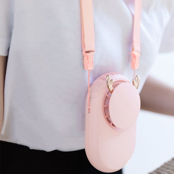 

1800mah summer outdoor fan lanyard hands-neck fan portable hanging usb