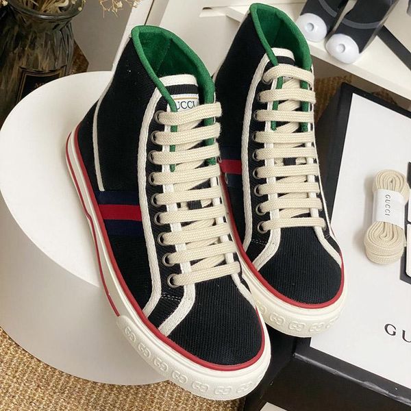 

2020 e4 men and women high-sneakers lace-up fashion casual men s shoes leather designer luxury women s shoes, Black