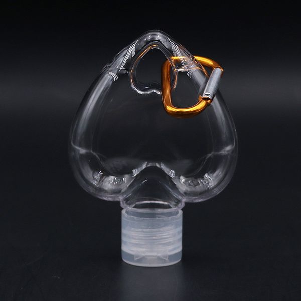 

50ml empty alcohol refillable bottle with key ring hook petg clear transparent plastic hand sanitizer bottle for travel bottle d81301