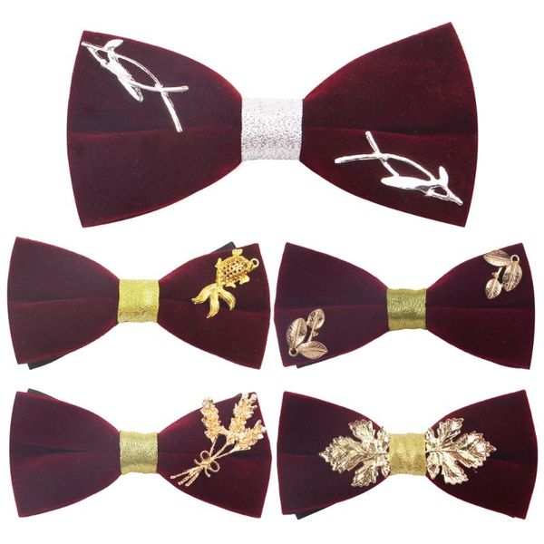 

handmade wine red bow tie for men women classic suits bowtie for party wedding bowknot bow ties cravats ties, Black;gray