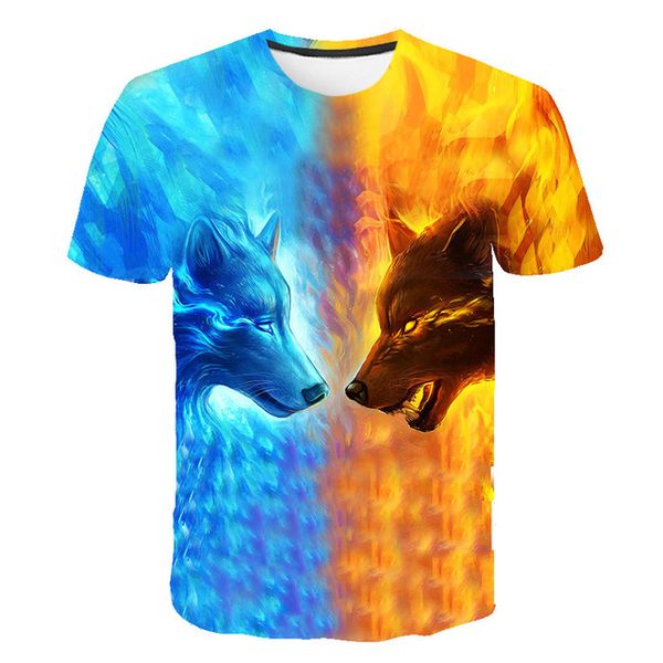 

o-collar wolf animal male 3d print shirts aesthetic humor hippie men clothing