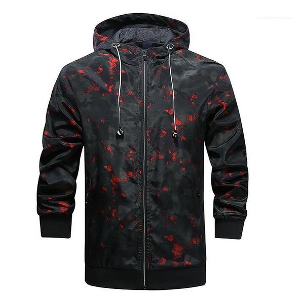 

coats jacket mens camouflage windbreaker jackets sports athletic hooded slim fit, Black;brown