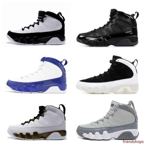

classic 9 space jam basketball shoes 9s bred cool grey black white red blue yellow sports shoes for men with us8-13