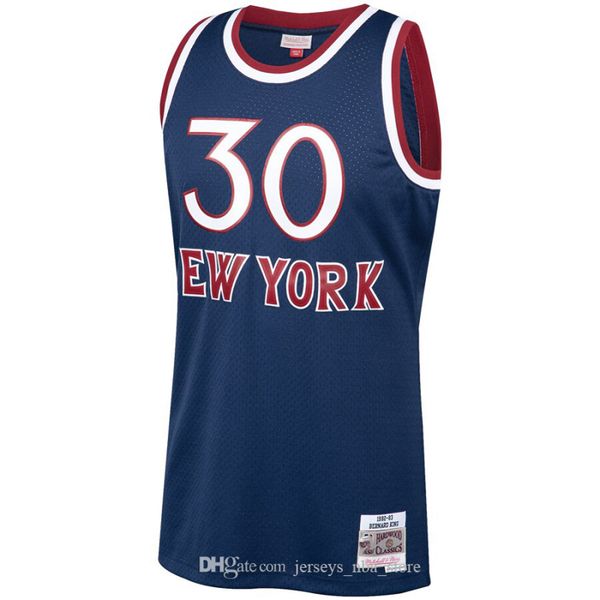 

men new york knicks 30 bernard king mitchell & ness navy 1982-83 hardwoods classics swingman player jersey01 04, Black;red