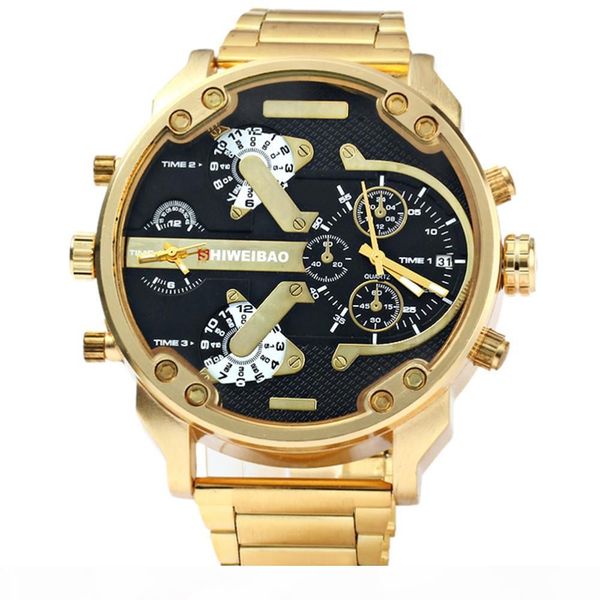 

2018 fashion gold watch men watches famous wristwatch male clock golden quartz wrist watch relogio masculino, Slivery;brown