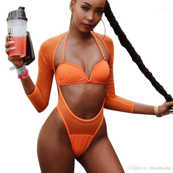 

bikini sets designer v-shaped metal buckle swimwear long sleeve lace 2pcs sets swimsuits summer women, White;black