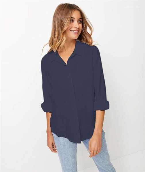 

cardigan single breasted females shirts new arrival women pure color blouse long sleeve loose females, White
