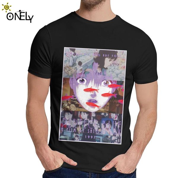 

perfect blue satoshi kon t shirt classic round neck anime for man s-6xl plus size t shirt