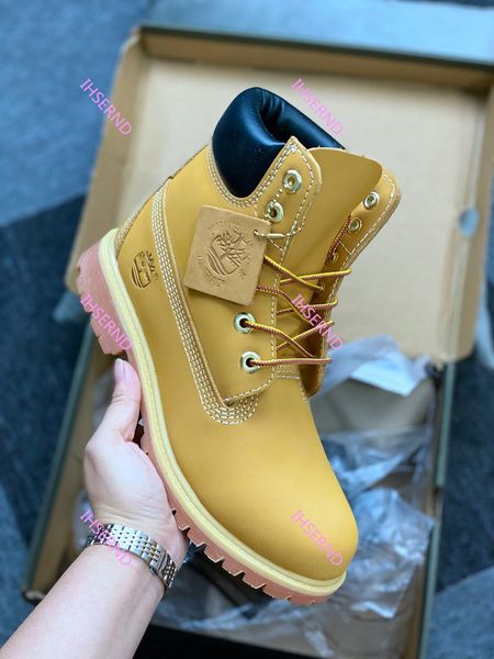 

timberland модные мужские сапоги дизайнер мужской женская кожаная обувь высшего качества лодыжки зимний ботинок для ковбоя желтый красный си, Black;red
