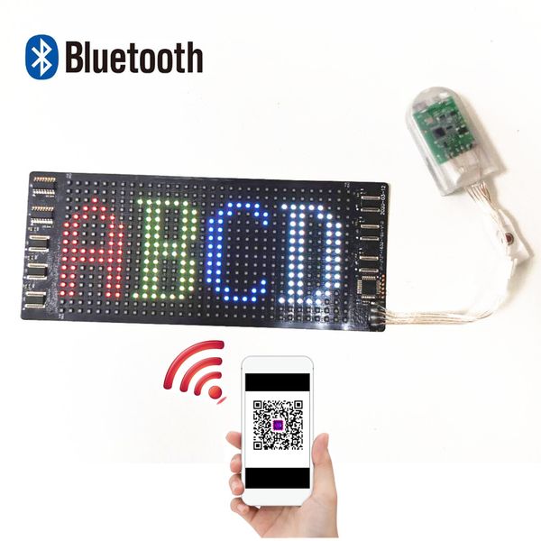 

bluetooth programmable full color rgb flexible led module 12*36 pixel display matrix sign android ios application control led matrix screen