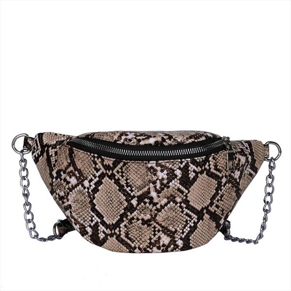 

snake pu leather shoulder waist bag small crossbody bag for women fashion female messenger bag bolso femenino ll