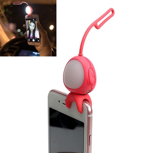 

cgjxsselfie light for cell phone camera led flash fill light for iphone ios android silicone clip usb rechargeable lamp