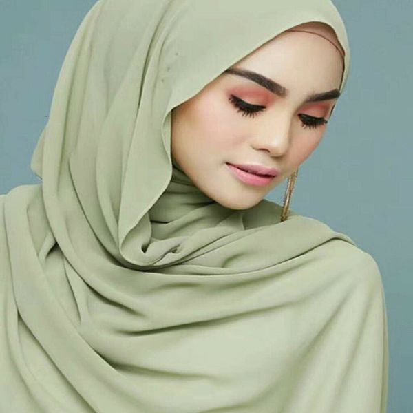 

plain chiffon scarf hijabs scarves head cloth 180*70cm color long shaw head cover musilim tudung shaws, White