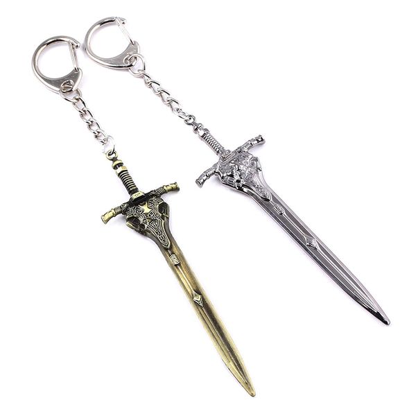 

selling dark souls 3 artorias sword keychains abyss walker knights sword cosplay pendants keyring for men gift jewelry, Silver