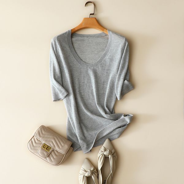 

women's sweaters autumn style 100% cashmere pullovers women casual crew neck short sleeve softness jumper, White;black