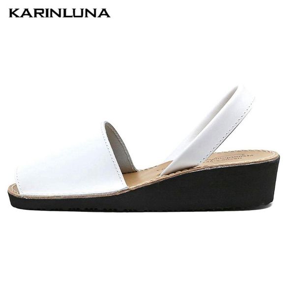 

karin 2020 dropship elegant women sandals peep toe med wedges pumps summer casual woman gladiator sandals, Black