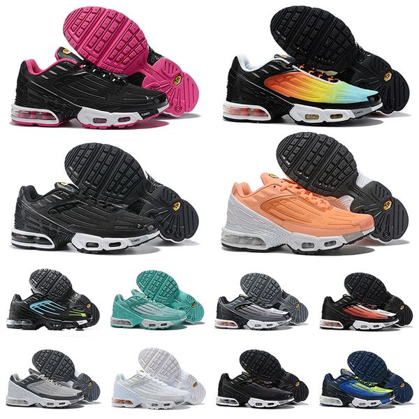 

2021 plus iii 3 tn mens women desig tuned running shoes classic outdoor tn black white sport shock sneakers requin blue spider