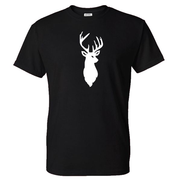

new deer head pattern t-shirt fashion solid color print streetwear men women sport casual tshirt cotton hip hop shirt tees