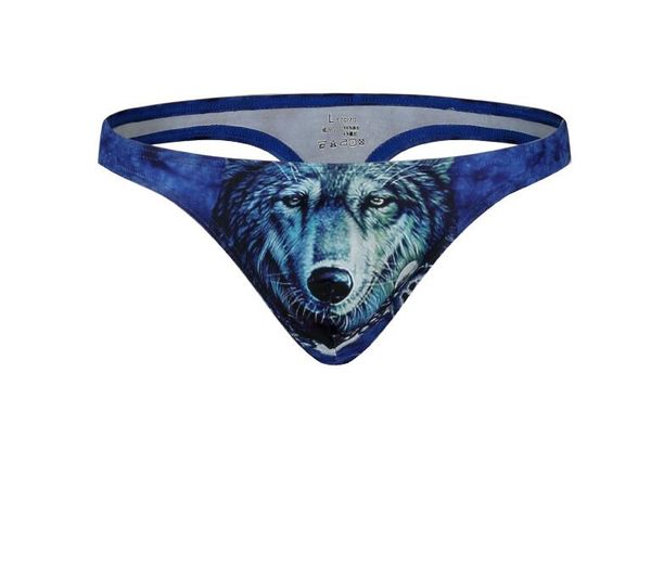 

fine men's thongs new style printed men's thongs low-waist u-convex pocket night pants 5piece/lot, Black;brown