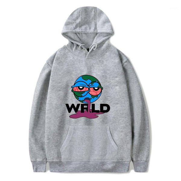 

street style printing long sleeve hooded pullover sweatshirt mens hip hop loose hoodies juice wrld mens designer hoodies fashion, Black