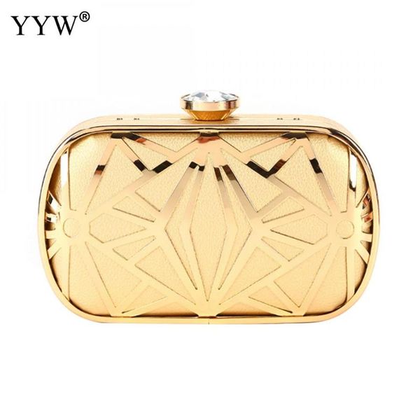

yyw gold women evening bags metal hollow designer handbag wedding party clutch purse women evening clutch bag 2020 sac a main