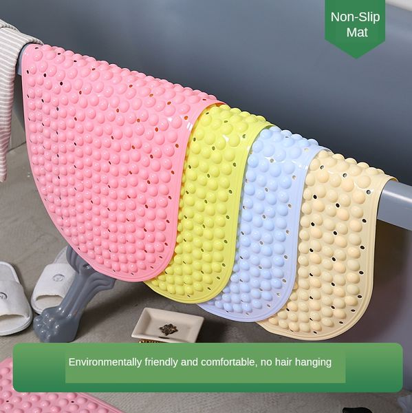 

bath mats bathroom non-slip mat massage pad pvc elastic environmental protection carpet bathtub oval suction tray shower room rugs