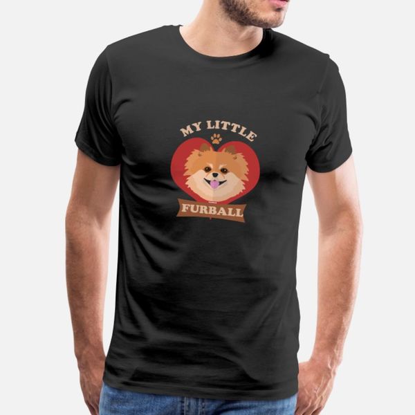 

маленький furball поморская тенниска мужчины характер 100% хлопок crew neck одежда fit юмор весна осень стандартная рубашка