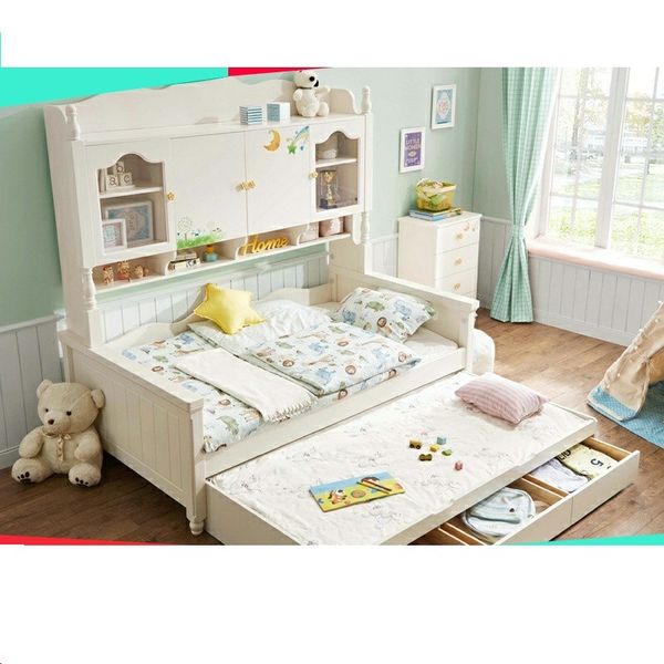 

children's room furniture set bed with multifunctional storage children's bed wardrobe and study desk combination