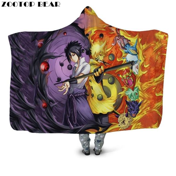 

colorful bead 3d print hooded blanket couple fashion kids popular anime fleece bedding wearable soft office adults portable coat