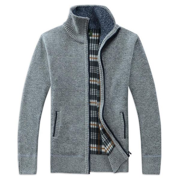 

fgkks men's casual sweater coats winter fashion brand mens cardigan high collar pockets knit outwear coat sweater male t200101, White;black
