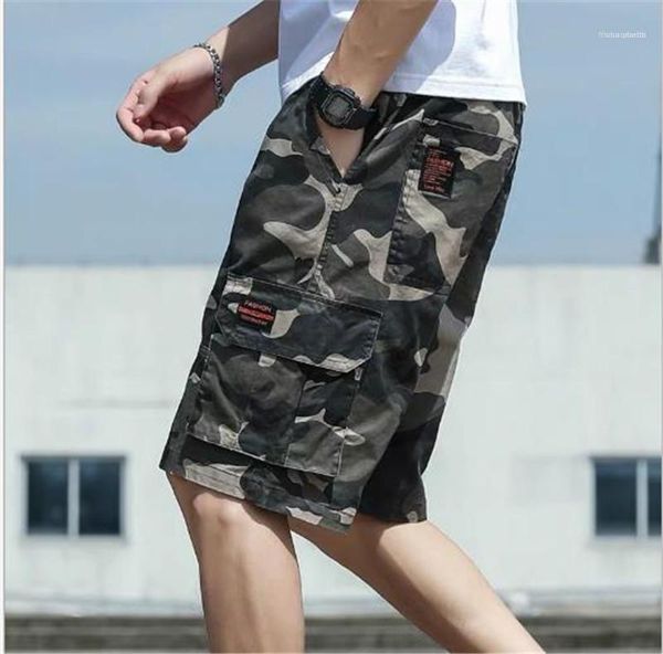 

скейтборд streetwear мужские шорты дизайнер камуфляж summer mens cargo shorts длина колена сыпучие резинка талии hip hop, White;black