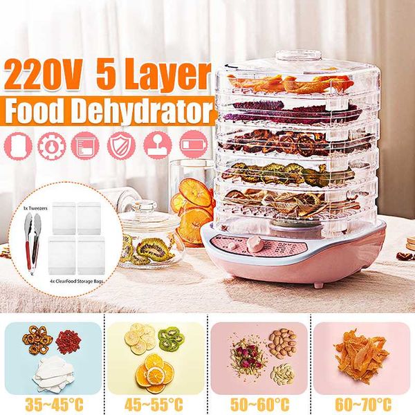 

dehydrators dehydrator fruit vegetable meat drying machine pet snacks dryer with 5 trays 220v 245w