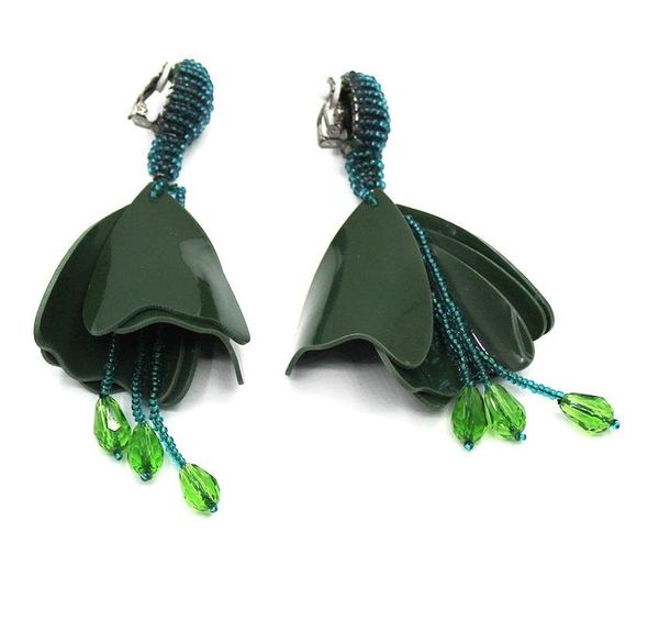 

new baroque fashion ear earrings tassels long earrings002, Golden;silver