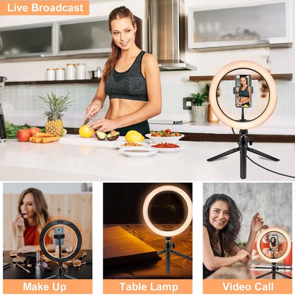 

ring lamp big ring light profissional ringlight 10 inch/26 cm phone holder selfie controller
