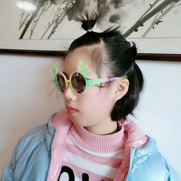 

mix fashion butterfly round colorful party uv400 protect eyes children girls sunglasses for outdoor kid sun glasses ch01, Blue