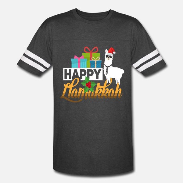 

happy llamakkah funny hannukkah chanukah jewish t shirt men designer cotton s-3xl vintage graphic comfortable spring natural shirt