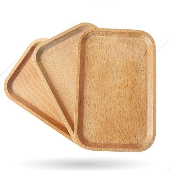 

square fruits platter dish wooden plate dish dessert biscuits plate dish tea server tray wood cup holder bowl pad tableware tray lx1661