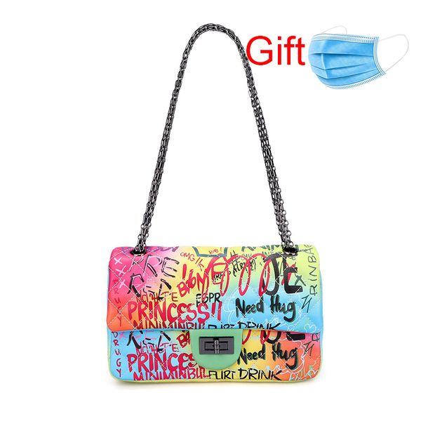 

cross body bags multipurpose nano speedy women colorful graffiti nylon shoulder jelly cross bag fashion chain bag ing