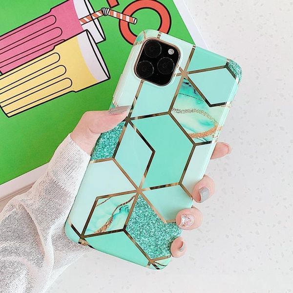 

geometric marble texture phone cases for iphone 11 x xr xs max 11 pro max soft imd cases cover for iphone 6 6s 7 8 plus
