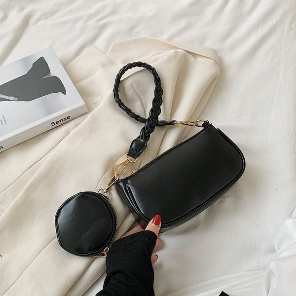 

vintage shoulder bags 2020 ladies trendy fashion handle bags pu leather underarm bag casual mini designer evening