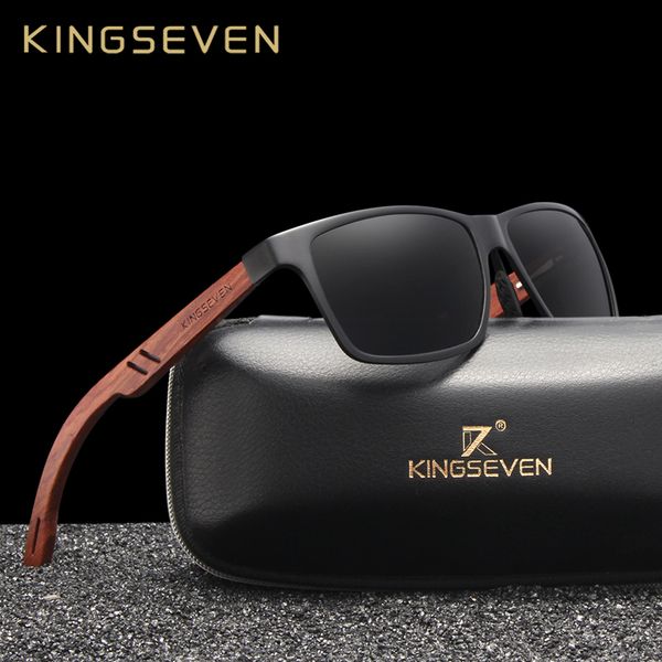 

kingseven handmade bubinga wooden men's glasses polarized sunglasses women mirror lens sun glasses driving eyewear, White;black