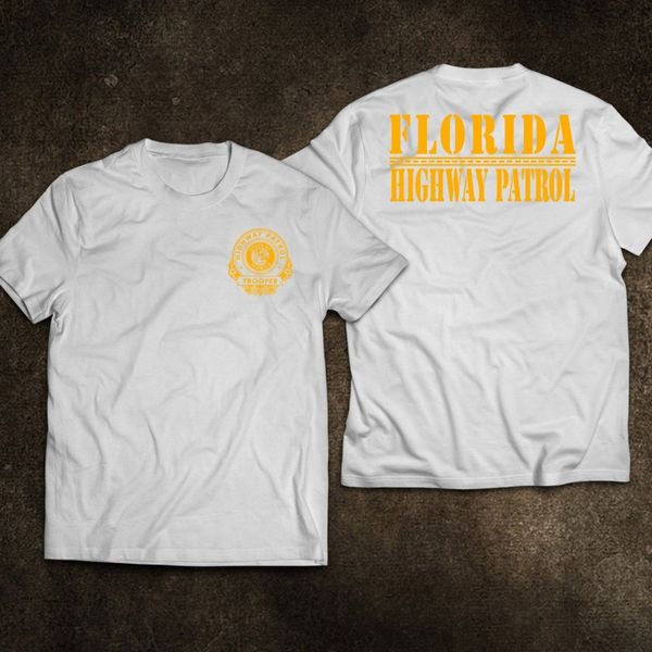 

new florida highway patrol trooper motor cycle unit police brand clothing 2019 male harajuku fitness brand clothing t shirt