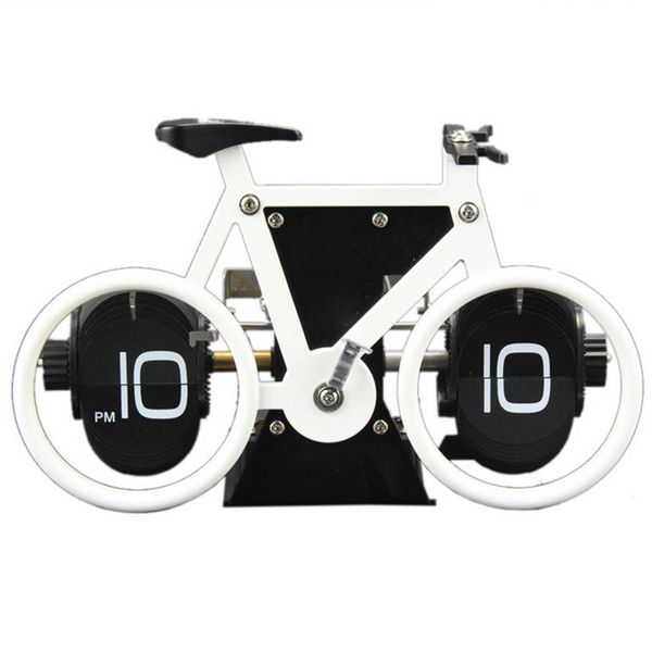 

retro style digital display deskdecorative office bicycle shaped flip clock