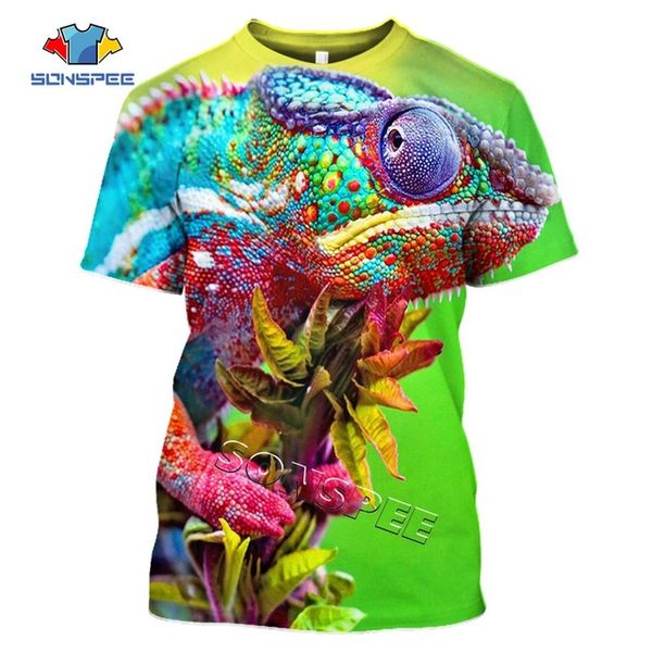 

summer 3d animal chameleon print 3d print shirts oversized oversized hentai men clothing