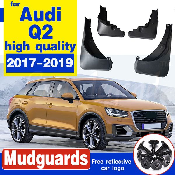 

4 pcs car front rear wheel car mudflaps for audi q2 2017 2018 2019 fender mud flap guard splash flaps mudguards accessories