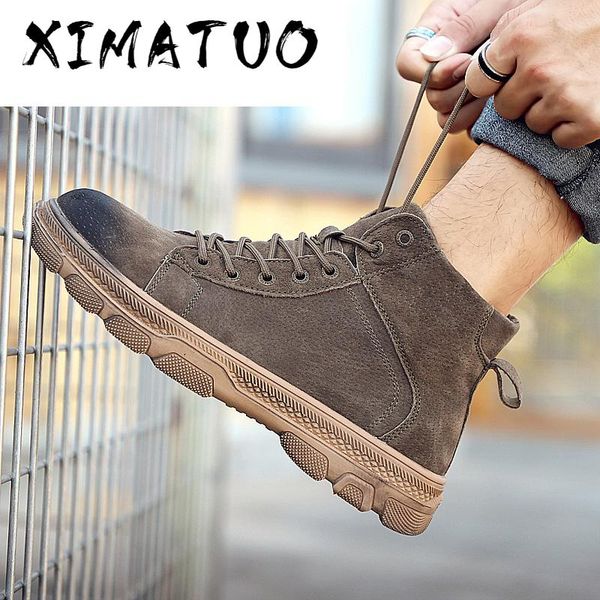 

winter / autumn men's motorcycle boots men fashion ankle boots men's snow retro oxfords keep warm shoes, Black