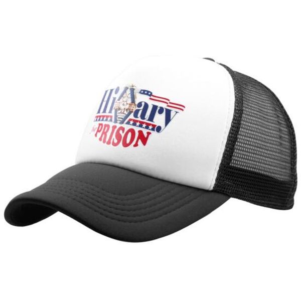 

Donald Trump Sports Hat for Women Men HILLARY CLINTON FOR PRISON Baseball Caps Hat Mesh summer Cap USA America Flag Christmas Gift
