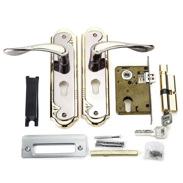 

mortise front back lever latch durable aluminum alloy door lock set with handle
