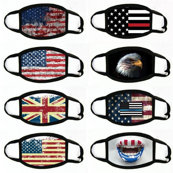 

fashion rhinestone flag face mask color diamond face mask black outdoor dustproof fashion party shiny masks repeated use#847