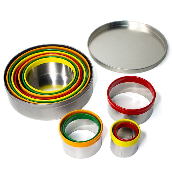 

12pcs biscuit cutter donut kitchen cake cookie mold set stainless steel round